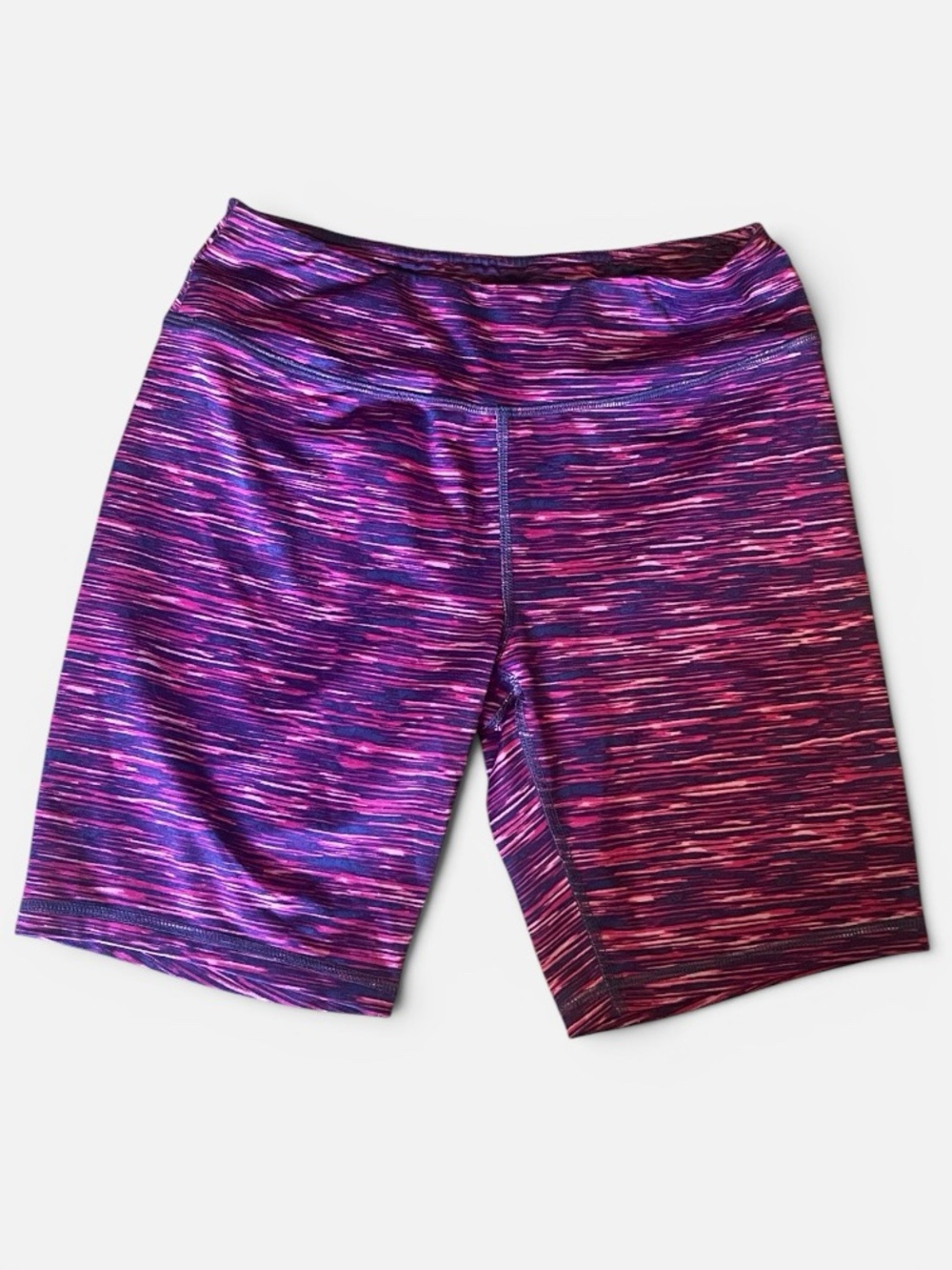 Athletech Women's Purple & Pink Space-Dye Bike Shorts